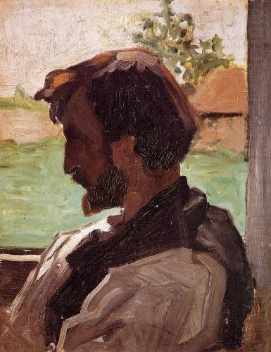 Frederic Bazille Self Portrait at Saint-Sauveur china oil painting image